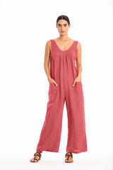 AURA LINEN JUMPSUIT