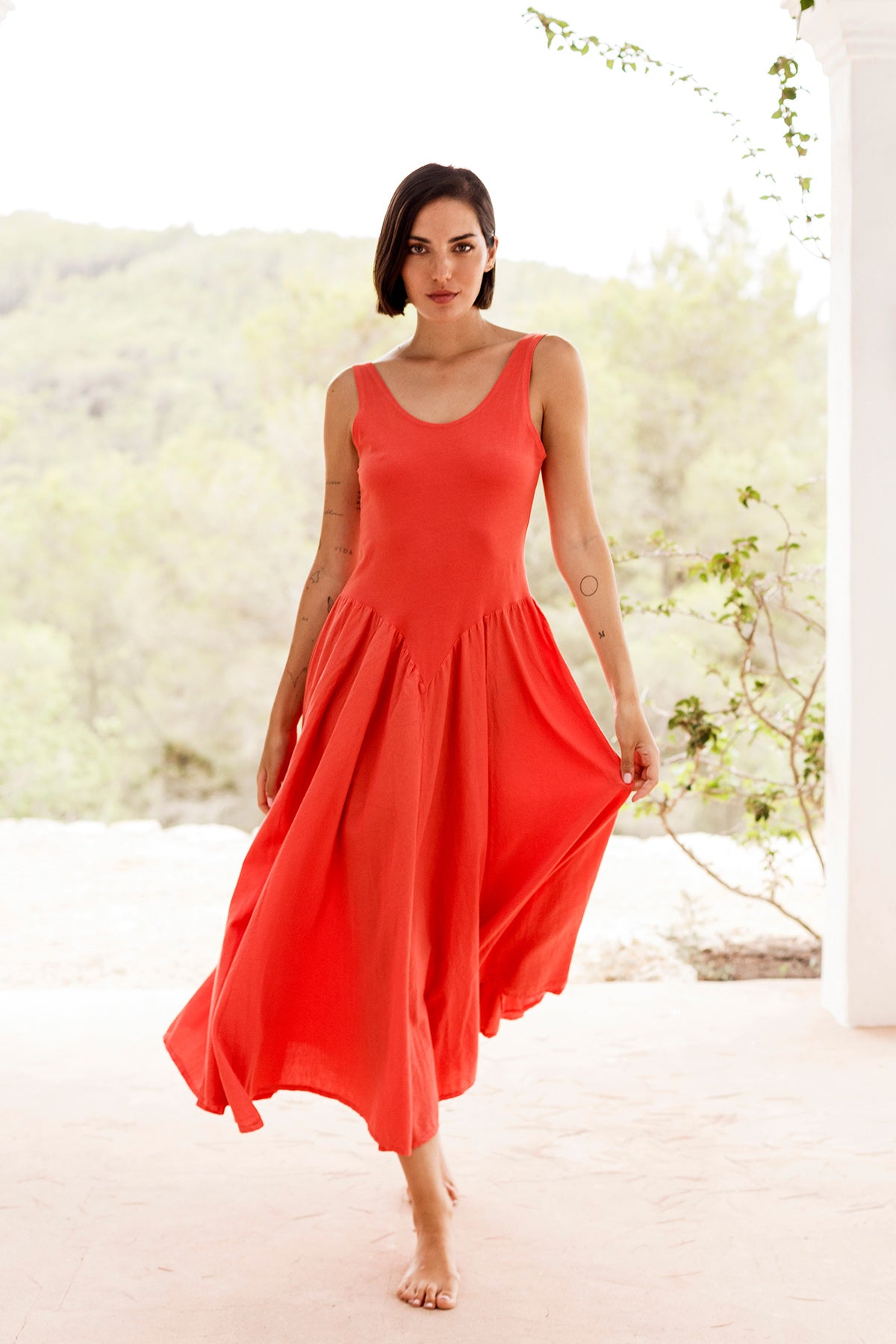 Look Sleeveless - Maxi Dress - RV by Elisa F - Organic Cotton