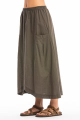 SPRING POCKET LINEN SKIRT