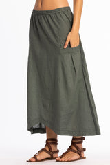 SPRING POCKET LINEN SKIRT