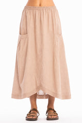 SPRING POCKET LINEN SKIRT