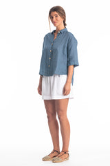 SUMMER LINEN BLOUSE