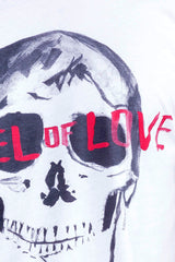 Rebel of Love - Round Neck - Cut Off - Tshirt - Colour White - 4