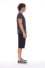 Gold Raven - Round Neck - Cut Off - Tshirt - Colour Anthracite and Short Pants- Colour Black 3
