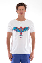 Raven - Round Neck - Cut Off - Tshirt- Colour White and Capri shorts - Colour Blue -2