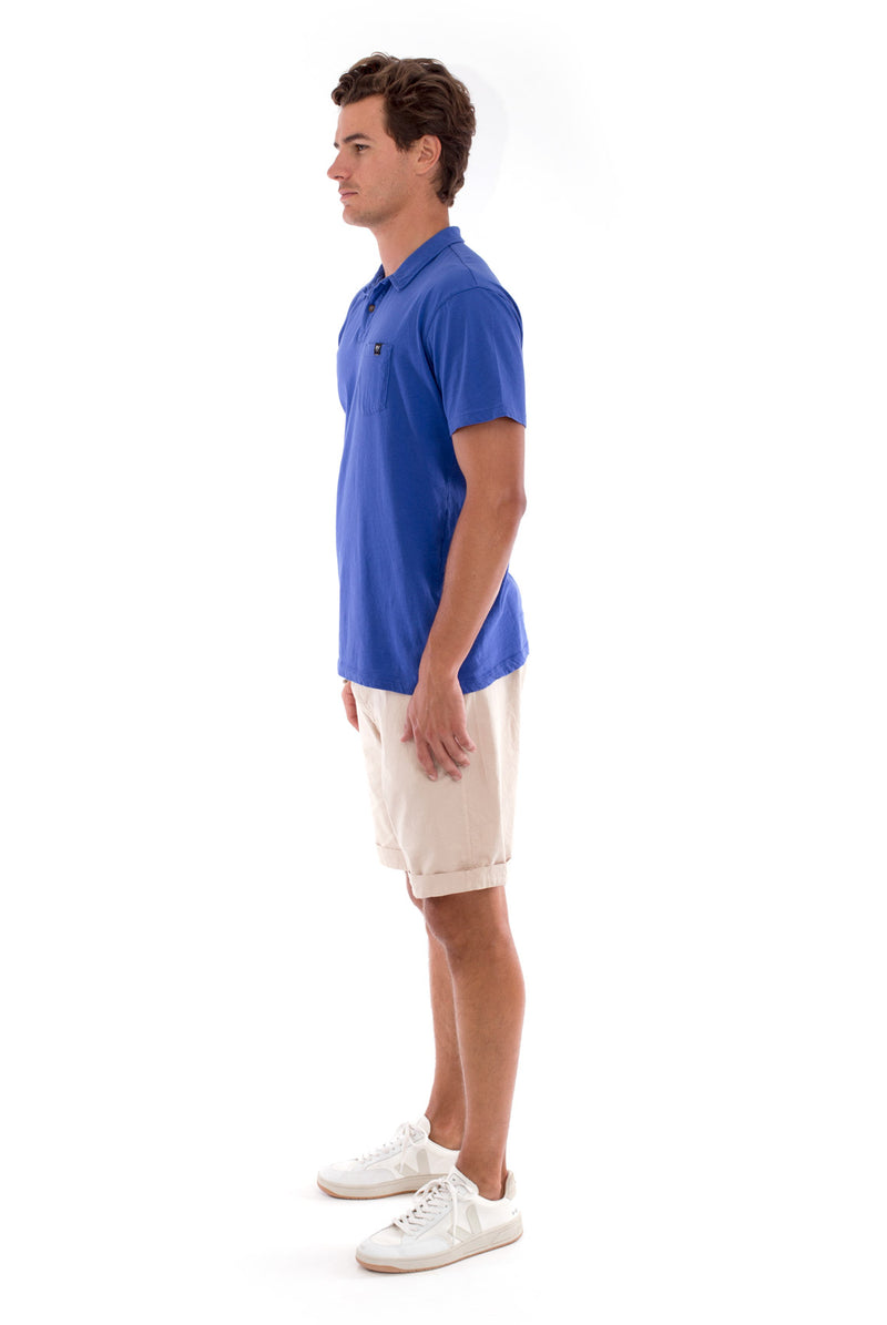Polo with pocket - Colour Blue and Raven Shorts - Colour Sand 3