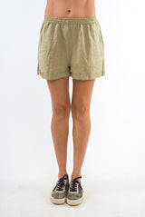 Creta linen shorts