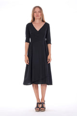 Emma - Midi Dress - Colour Black 4 - RV by Elisa F