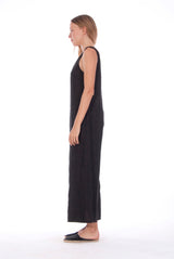 Menorca Mono - Linen- Wide Leg Jumpsuit - RV by Elisa F - Colour Black 3