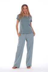 Mila Top - RV by Elisa F - Colour Green and Elba Pants - Colour Green 1