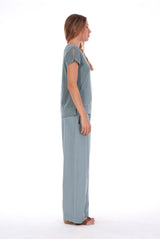 Mila Top - RV by Elisa F - Colour Green and Elba Pants - Colour Green 3