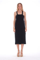 Miami - Back Cross Strap -Midi Dress - RV by Elisa F - Colour Black 1