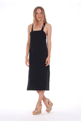 Miami - Back Cross Strap -Midi Dress - RV by Elisa F - Colour Black 3