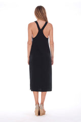 Miami - Back Cross Strap -Midi Dress - RV by Elisa F - Colour Black 2