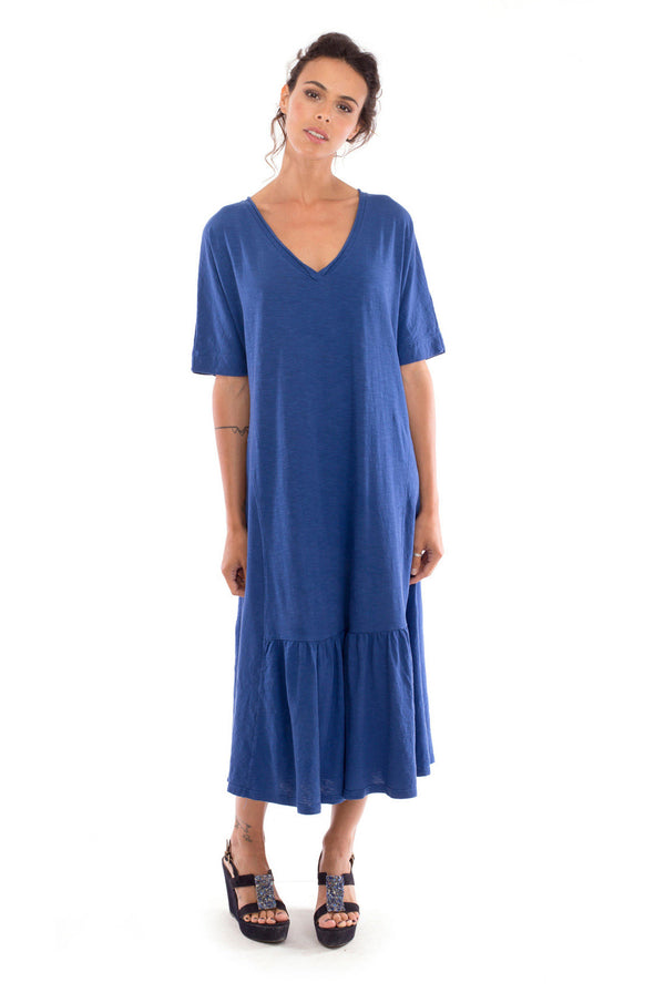 Luna - Long sleeve - Maxi Dress - Colour Blue-- RV by Elisa F 1