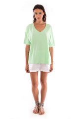 Luna - Top - Colour mint and Creta shorts Colour white-1