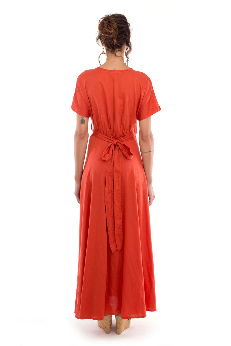 Calypso - Wrap Dress - Colour Terracotta - RV by Elisa F 2