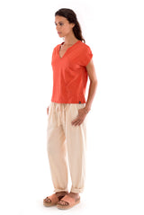 Hera - Top - Colour Terracotta and Santorini Pants Colour sand 3