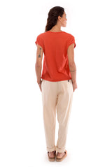 Hera - Top - Colour Terracotta and Santorini Pants Colour sand 4