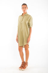 Amalfi LS Linen Shirt Dress