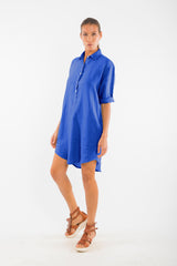 Amalfi LS Linen Shirt Dress