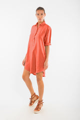 Amalfi LS Linen Shirt Dress