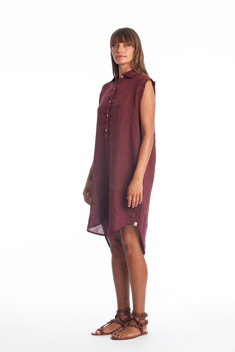 Amalfi NS Vestido camisero de lino