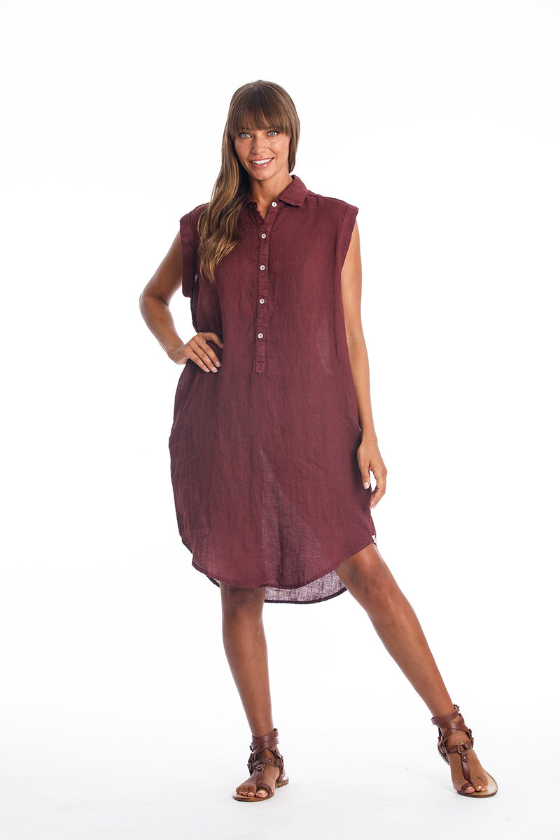 Amalfi NS Vestido camisero de lino