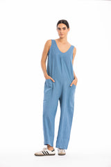 AURA LINEN JUMPSUIT