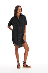 Ava Leinenhemd Kleid