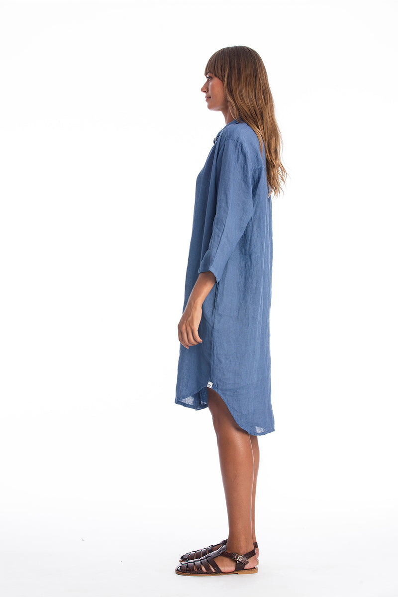 Ava Linen Shirt Dress