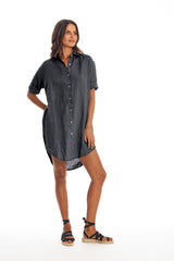 Ava Linen Shirt Dress