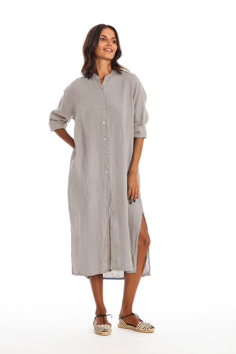 Dakota vestido camisero de lino