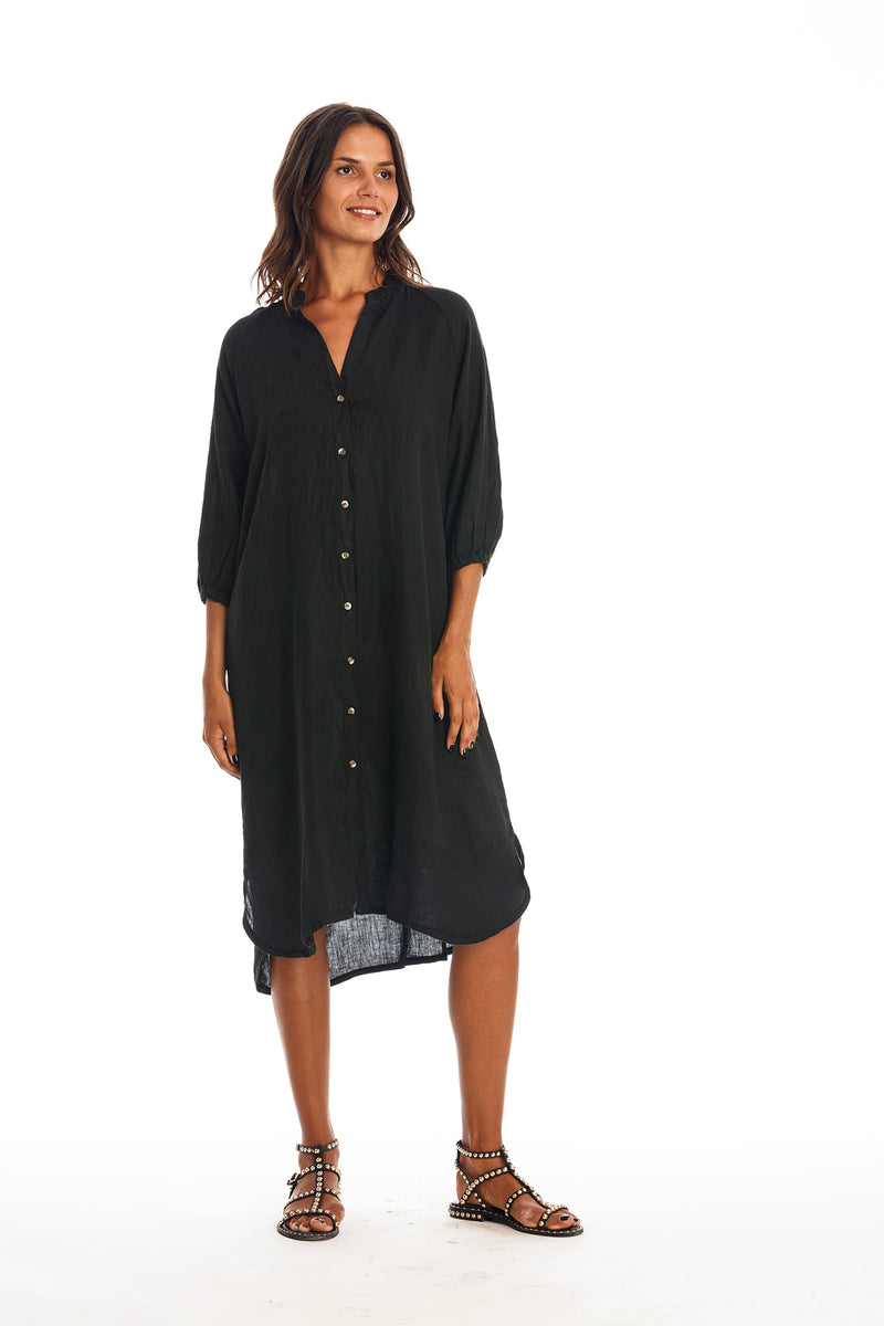 Mei Linen Shirt Dress