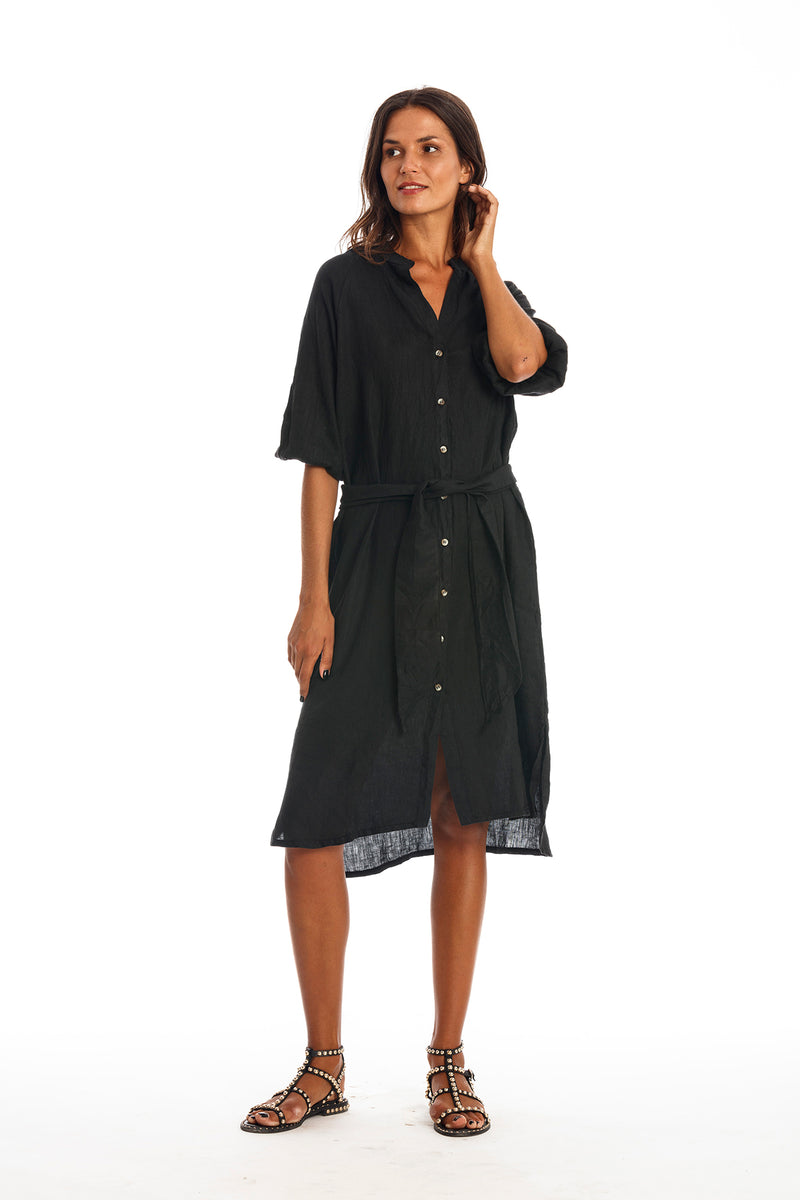 Mei Linen Shirt Dress