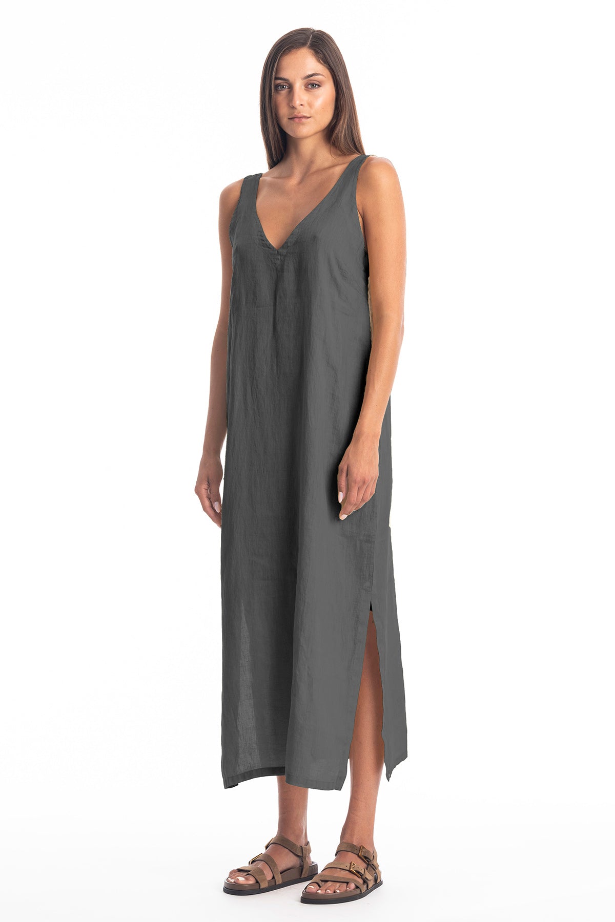 NOA LINEN DRESS Anthracite / L NOA LINEN DRESS Anthracite / L
