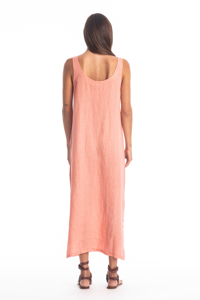 Noa Linen Dress Coral Clay / M Noa Linen Dress Coral Clay / M