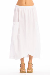 SPRING POCKET LINEN SKIRT
