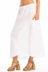 SPRING POCKET LINEN SKIRT