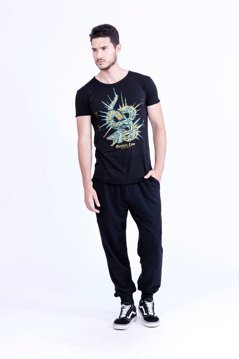 Electric Love - Round Neck - Cut Off - Tshirt - Colour Black - 1