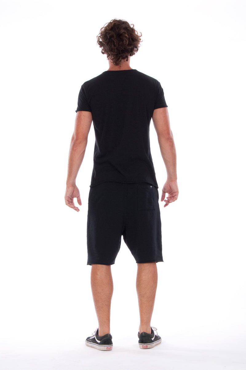 Karma Rules - Round Neck - Cut Off - Tshirt - Colour Black and Short Pants - Colour Black 4