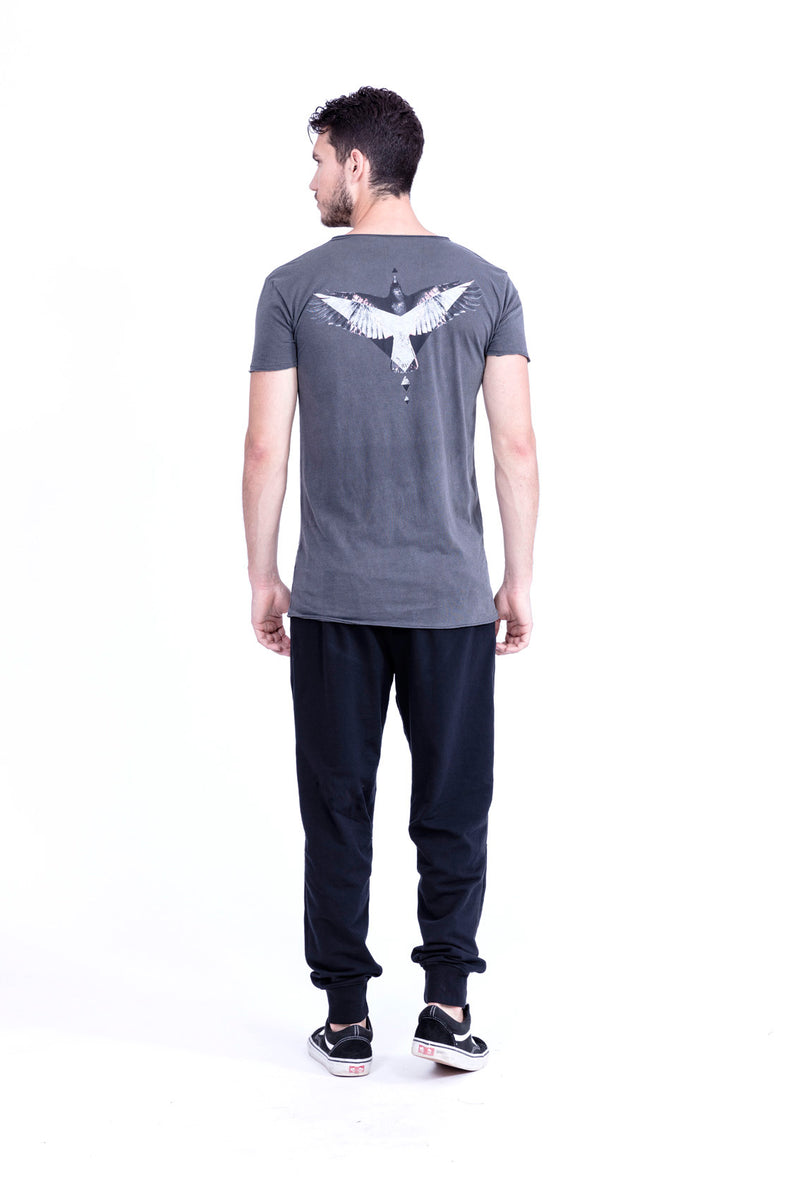 Raven - Raven - V Neck - Tshirt - Cut Off - with pocket - Colour Antracite 1