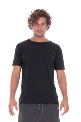 Round Neck - Tshirt - Cut Off - with pocket - Colour Black and Short Pants - Colour Anthracite -2