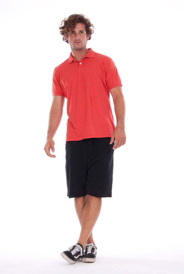 Polo - Colour Red and Short Pants - Colour Black - 1
