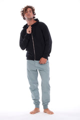 Zip Ibiza - Hoodie - Colour Black and Tokyo Pants - Colour Green 5