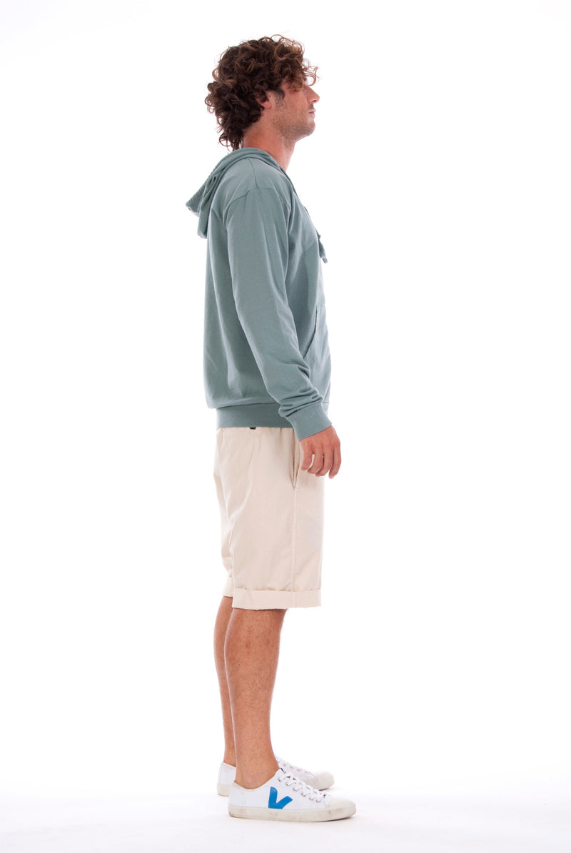 Zip Ibiza - Hoodie - Colour Green and raven shorts - Colour Sand 4