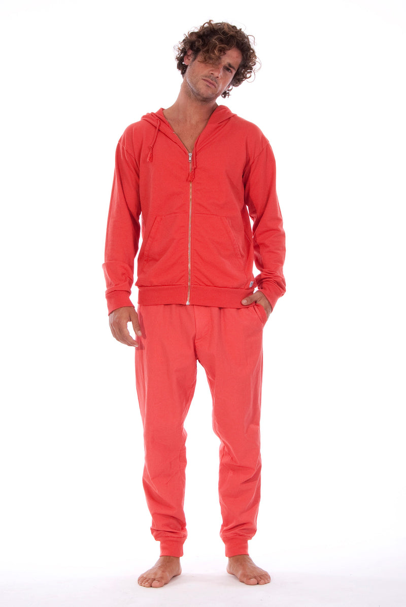 Zip Ibiza - Hoodie - Colour Red and Tokyo Pants - Colour Red 1