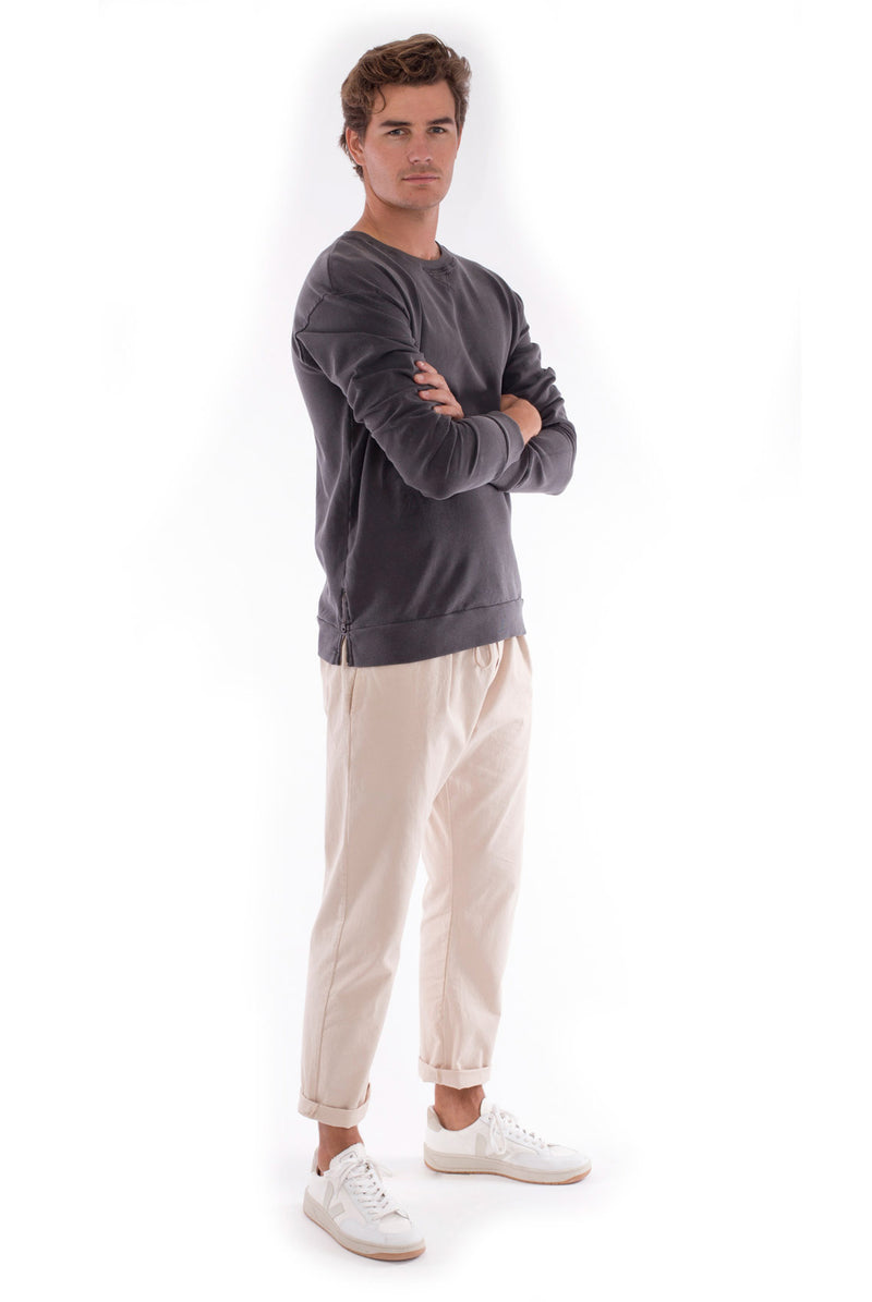 Salinas - Sweatshirt - Colour Anthracite and Monaco Pants - Colour Sand 3