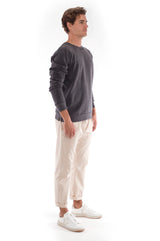 Salinas - Sweatshirt - Colour Anthracite and Monaco Pants - Colour Sand 1