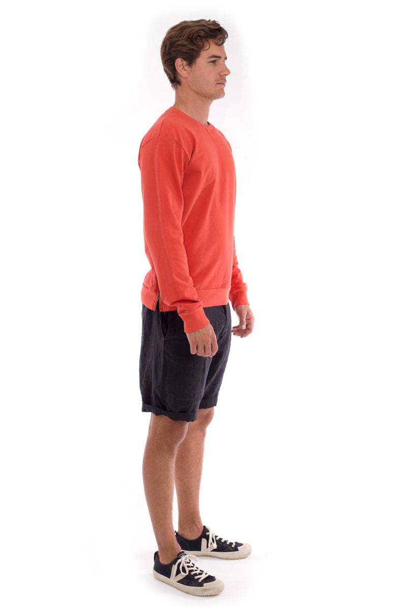 Salinas - Sweatshirt - Colour terracotta and Capri shorts - Colour Black 4